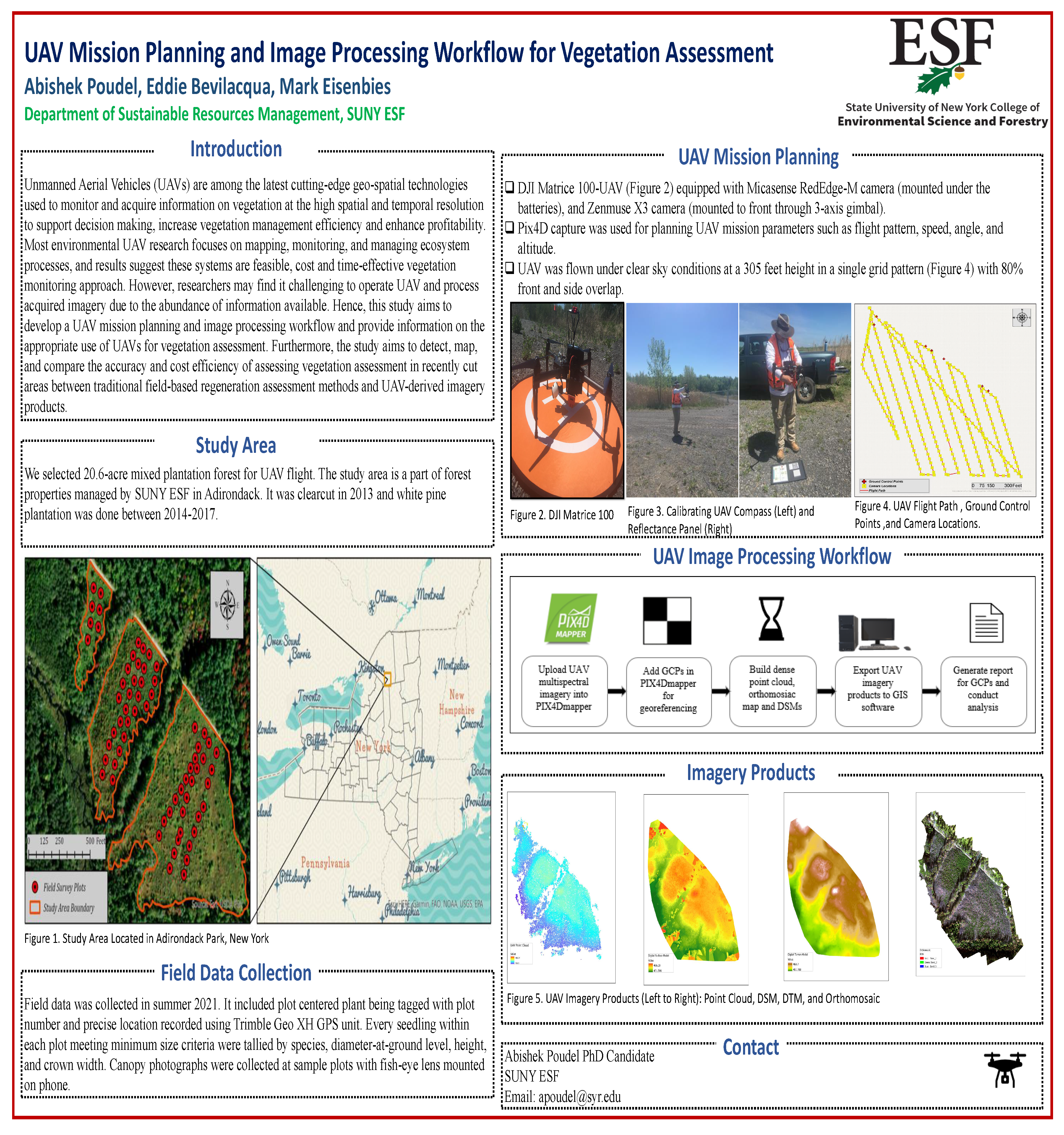 UAV Mission Planning and Image Processing Workflow for Vegetation Assessment Abishek Poudel, Eddie Bevilacqua, Mark Eisenbies
